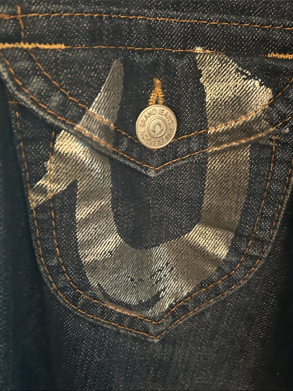 True Religion Dark Indigo Flare Jeans - Picture 7 of 14